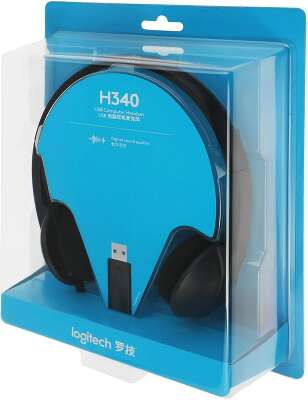 Гарнитура проводная LOGITECH Headset H340 USB черный (1хJack 3.5mm, USB, кабель 1.8м) (981-000509)