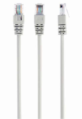 Патч-корд UTP GEMBIRD/CABLEXPERT 5e, 15м, литой, многожильный, серый (PP12-15m)