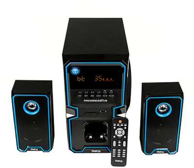 Dialog Progressive AP-222B BLACK - акустические колонки 2.1, 30W+2*10W RMS, Bluetooth, USB+SD reader
