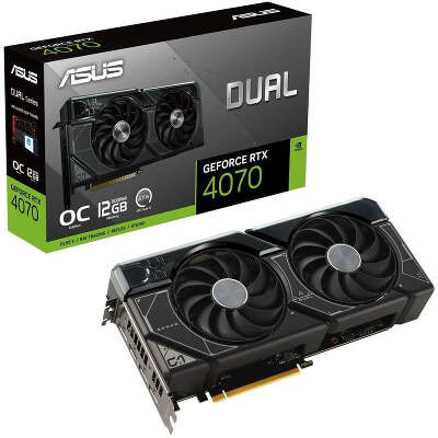 Видеокарта ASUS NVIDIA nVidia GeForce RTX 4070 Dual OC 12Gb DDR6X PCI-E HDMI, 3DP