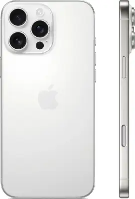 Смартфон Apple A3297 iPhone 16 Pro Max 256Gb белый титан моноблок 3G 4G 2Sim 6.9" 1320x2868 iOS 18 48Mpix 802.11 a/b/g/n/ac/ax/be NFC GPS Protect