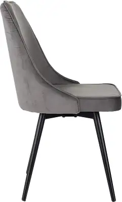 Стул для дома Бюрократ CH-K4_SP с повор.мех. т.серый Holland 18 металл черный на ножках (CH-K4_1/SP/HL18)