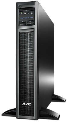 Источник бесперебойного питания мощностью 800VА APC Smart-UPS X 1000VA/800W, Tower/RM 2U, Ext. Runtime, Line-Interactive, LCD, Out: 220-240V 8xC13 (2-gr. switched) , SmartSlot, USB, COM, EPO, HS User Replaceable Bat, Black, 1 year warranty