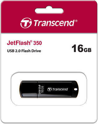 Флеш-накопитель/ Transcend 16GB JetFlash 350 (Black) USB 2.0