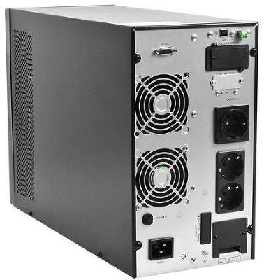 ИБП POWERMAN Online 2000, LCD, двойного преобразования, 2000ВА, 1800Вт, 3 евророзетки с резервным питанием, USB, RS232, слот SNMP, разъем EPO, батарея 12В 9Ач 4 шт., 191 х 460 х 337 мм., 20 кг./ UPS POWERMAN Online 2000, LCD, double conversion, 2000VA, 18