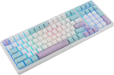 Клавиатура Acer OKW304 механическая белый USB Multimedia for gamer LED (ZL.KBDCC.01V)