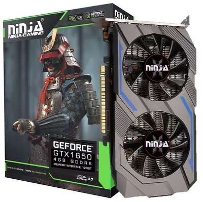 Видеокарта Ninja (Sinotex) GTX1650 4GB 128bit GDDR6 DVI DP HDMI 2FAN RTL