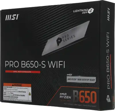 Материнская плата MSI PRO B650-S WIFI Socket AM5 AMD B650 4xDDR5 ATX AC`97 8ch(7.1) 2.5Gg RAID+HDMI+DP