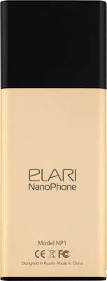 Мобильный ультратонкий телефон ELARI NANOPHONE (золотой)