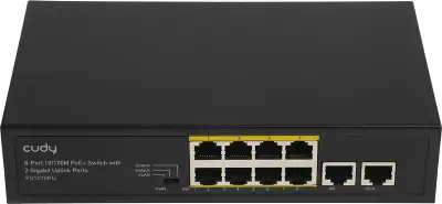 Коммутатор Cudy FS1010PG (L2) 8x100Мбит/с 2x1Гбит/с 8PoE+ 120W неуправляемый
