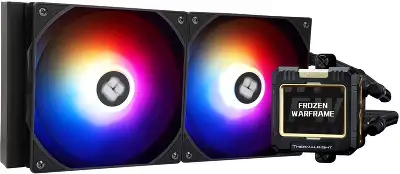 Система водяного охлаждения Thermalright Frozen Warframe 280 ARGB Soc-AM5/AM4/1200/1700/1851 черный 4-pin 29.8dB Al LCD Ret (F-WFRAME-280-BL-ARGB)