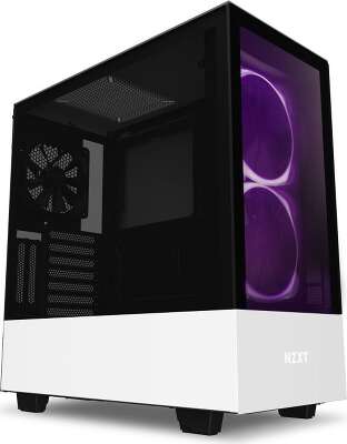 Корпус NZXT H510 Elite White/black, белый, ATX, Без БП (CA-H510E-W1)