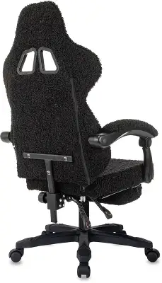 Кресло игровое Knight Lord/F черный экомех крестов. пластик подст.для ног