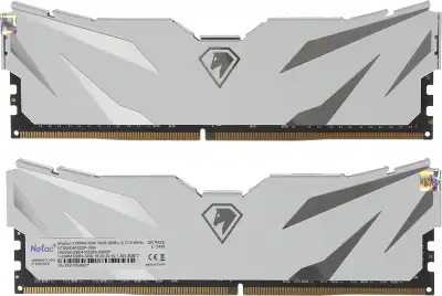 Набор памяти DDR4 DIMM 2x8Gb DDR3200 Netac Shadow II White (NTSWD4P32DP-16W)