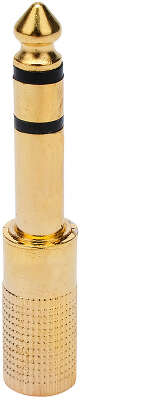 Аудио переходник Cablexpert A-35M-63F, Jack3.5(M) на Jack6.3(F) стерео, цвет золотой, пакет