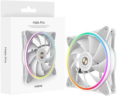 Вентилятор Alseye Halo PRO W, 120 мм, 2100rpm, 26 дБ, 4-pin, 1шт, ARGB