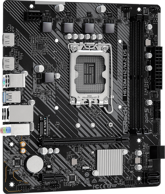 Материнская плата ASROCK H610M-H2/M.2 D5, LGA1700, H610, 2*DDR5, 4*SATA, 1*M.2, 2*USB 3.2, 4*USB 2.0, 1*PCIx16, 1*PCIx1, 2*HDMI, mATX