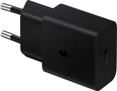 Зарядное устройство Samsung EP-T1510 с кабелем USB Type-C, 15Вт, чёрное