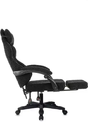 Кресло игровое Knight Lord/F черный экомех крестов. пластик подст.для ног