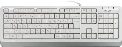 Клавиатура A4Tech FK10 белый/серый USB (FK10 WHITE) кабель 1.5м