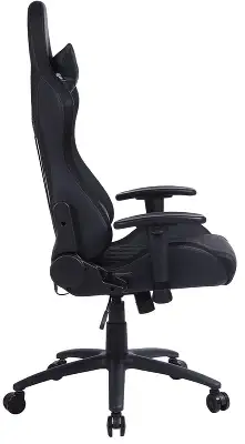 Кресло игровое Cactus CS-CHR-0099BL с RGB подсветкой черный экокожа с подголов. крестов. сталь