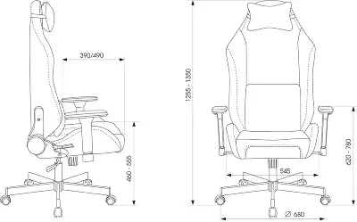 Кресло игровое Knight N1 Fabric синий Light-27 с подголов. крестов. металл