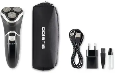 Бритва роторная Polaris PMR 0421RC Pivot Touch 4D PRO реж.эл.:3 питан.:элек.сеть/аккум. черный