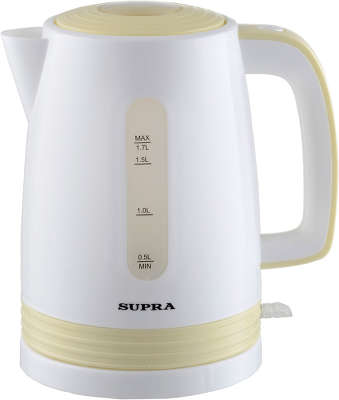 Чайник Supra KES-1723 1.7л. белый/желтый (корпус: пластик)