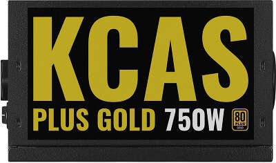 Блок питания Aerocool ATX 750W KCAS PLUS GOLD 750W RGB 80+ gold (20+4pin) APFC 120mm fan color LED 8xSATA RTL