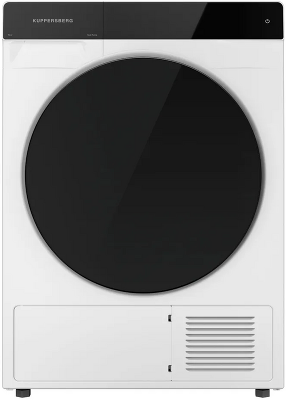 Сушильная машина KUPPERSBERG/ Сушильная машина KUPPERSBERG, High-Tech, загрузка 10 кг, 16 программ, тепловой насос, отсрочка старта, реверс барабана, ультрафиолет, сенсорное управление, блокировка от детей, энергоэффективность А+, цвет белый