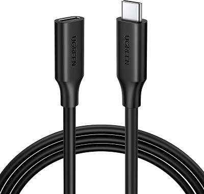 Кабель Ugreen ED008 USB-C Male to Female Extension Cable, 0.5 м, Black [40574]