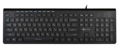 Клавиатура USB Oklick 490ML черный USB slim Multimedia LED
