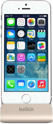 Док-станция Belkin Charge + Sync Lightning Dock для iPhone, Gold [F8J045btGLD]