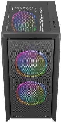 Powercase Alisio Micro Z3B ARGB, Tempered Glass, 3x 120mm ARGB fan, чёрный, mATX  (CAMZB-A3)