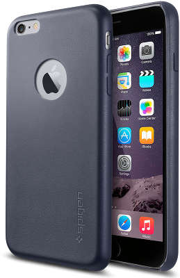 Чехол Spigen SGP Leather Fit для iPhone 6 Plus/6S Plus, Midnight Blue [SGP11397]