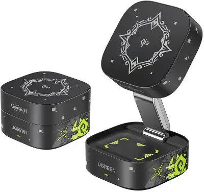 Беспроводное ЗУ UGREEN MagFlow версия Genshin Impact 2-in-1 Qi2 15W