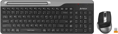 Клавиатура + мышь A4Tech Fstyler FB2535C клав:черный/серый мышь:черный/серый USB беспроводная Bluetooth/Радио slim (FB2535C SMOKY GREY)