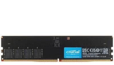 Crucial DDR5 DIMM 32GB 4800 MT/s CL40 16Gbit CT32G48C40U5