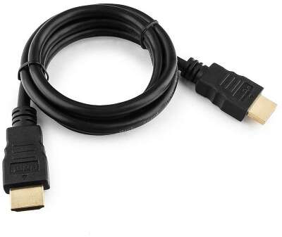Кабель HDMI GEMBIRD/CABLEXPERT CC-HDMI4-1M черный (1м, v2.0, 19M/19M, позол.разъемы, экран, пакет) (CC-HDMI4-1M)
