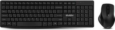 Беспроводной набор клавиатура+мышь SVEN KB-C3500W (2,4 GHz, 106 кл, 800-1600DPI)