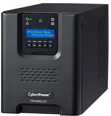 ИБП CyberPower PR1000ELCD, 1000VA, 900W, IEC, черный
