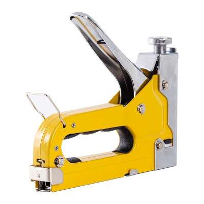 Мебельный степлер Deli DL1313 3-в-1. Для скоб 4-14мм D/U/T-типов. 0,6 кг. Полностью стальная конструкция