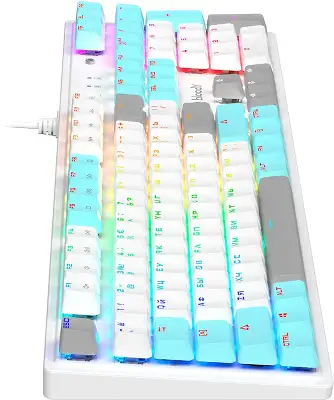Клавиатура A4Tech Bloody S510R механическая белый USB for gamer LED (S510R USB ICY WHITE/BLMS RED)