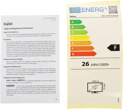Монитор Dahua 30" DHI-LM30-E330CW белый VA LED 21:9 HDMI матовая HAS Piv 3000:1 250cd 178гр/178гр 2560x1080 200Hz DP FHD 6.5кг