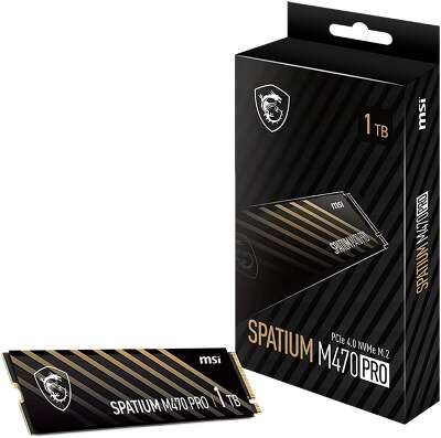 Накопитель SSD PCIE 4.0 NVME M.2 1TB SPATIUM M470 PRO 1TB MSI