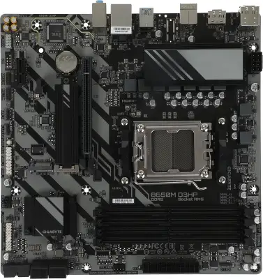 Материнская плата Gigabyte B650M D3HP Socket AM5 AMD B650 4xDDR5 mATX AC`97 8ch(7.1) 2.5Gg RAID+HDMI+DP
