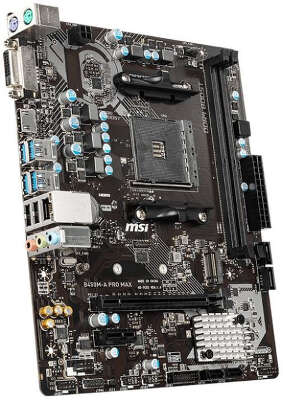Материнская плата MSI B450M-A PRO MAX Soc-AM4 AMD B450 2xDDR4 mATX AC`97 8ch(7.1) GbLAN RAID+DVI+HDMI