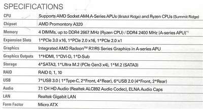 Материнская плата mATX LGAAM4 ASRock A320M Pro4
