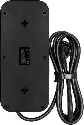 Сетевой фильтр PowerCom SP-08 USB03AB, 8 розеток, 3USB, 3м, 16A