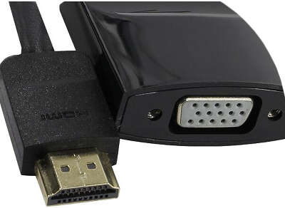 Мультимедиа конвертер Vention HDMI 19М/VGA F/mini Jack 3.5 mm F/micro USB 2.0 Type B F (ACHBB)
